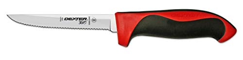 Декстер 5 скалопиран корисен нож, црвена рачка