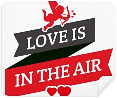 Денот На вљубените Љубовта е Во Воздухот Чистење Крпа Екран Почиста 2 парчиња Велур Ткаенина