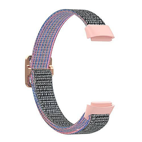 Еластичен опсег на еластична часовник компатибилна со Fitbit Luxe/Luxe SE SmartWatch, прилагодлива замена на ткаенината на ткаенината за дишење на јамки за дишење