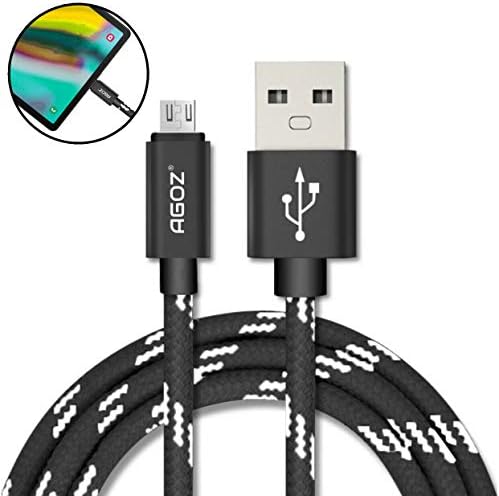 Agosz Micro USB кабел полнач компатибилен со Kobo Nia, Kobo Clara HD, Kobo Aura Ereaders, Google Nexus 7 9 10, Verizon Ellipsis, LG G Pad, Wacom