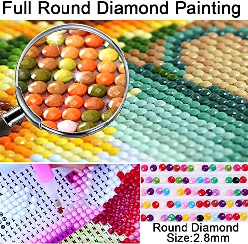 Yellowолта фолија дијамантска слика 80x120cm, 5Д дијамантски комплети за сликање за возрасни/деца целосна вежба дијамантски комплети за сликање бои бои дијамантски уметн