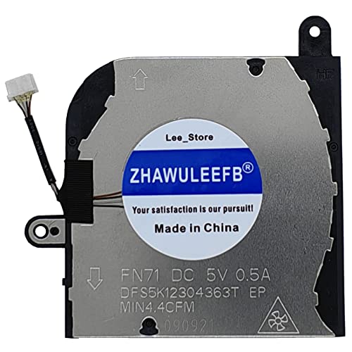 Замена на Zhawuleeefb Нов вентилатор за ладење на лаптоп процесорот за Dell Latitude 5420 лаптоп 0HX40M DFS5K12304363 TFN71 DC5V