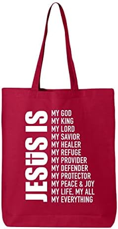 Shop4ever Исус е мојата тота торба Еко памук тоте за еднократно торба за купување 6 мл