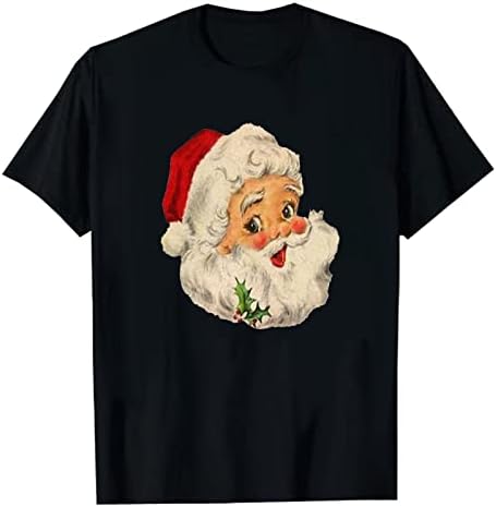 Божиќни мажи со кратки ракави маица мода смешно печатено со сите натпревари со тенок маички со тенок маички на врвови на блузи