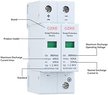 TWRQA 2P DC 600/800/1000VDC уред за заштита на пренапони 20-40KA SPD House Surge Protector