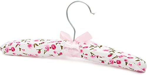 Закачани закачалки за сатен за детска расадник, розово цвеќе