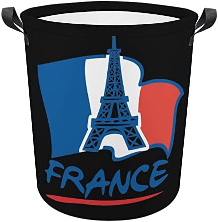 Франција Знаме На Ајфеловата Кула Кошница За Перење Корпа За Перење Канти За Складирање Торба Склоплива Висока Со Рачки