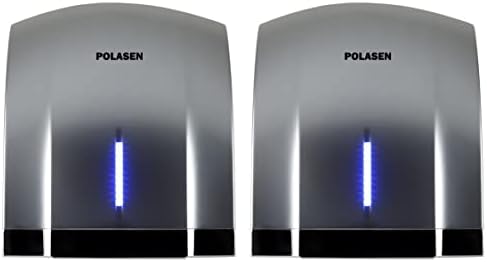 Комерцијален пакет за фен за рака на Поласен од 2 еко -компактен површински монтиран топол/ладен воздух Фен напон 110V/120V за дома