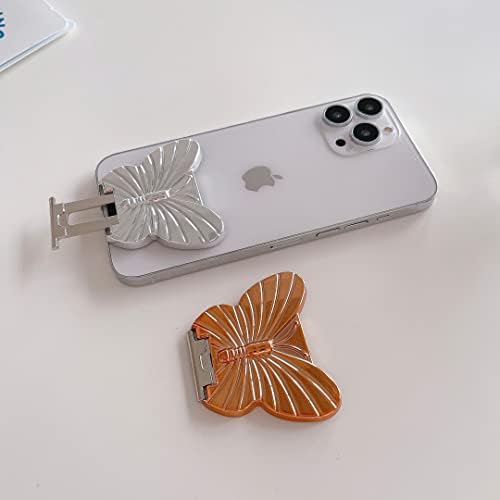Bf2jk 2 пакет со пакет пеперутка скриена држач за клоци компатибилен со повеќето телефони, таблети и случај