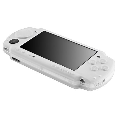 Beyleg чиста бела силиконска кожа кутија компатибилен со Sony PSP 3000, чиста бела боја