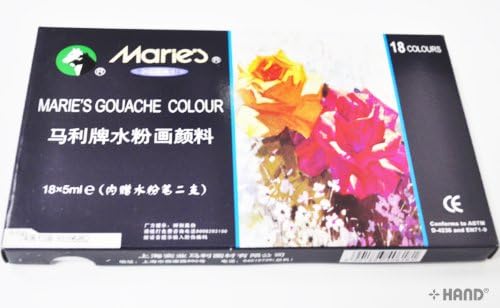 Уметникот на бои на мари на Мари, сет од + 2 бесплатни четки за боја!