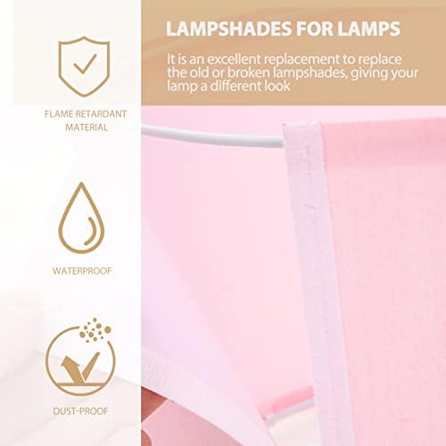 Beaupretty Drum Larm Shade ткаенина ткаенина за лабави розова E27 лесна обвивка за сенка за модерна домашна дневна соба расадник за спална соба