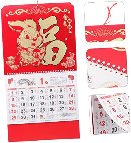 НОЛИТОЈ 8 Парчиња 2023 Ѕид Календар Кинески Календар 2023 Нова Година Календарска Година На Зајакот Виси Календар Месечна Солза Календар