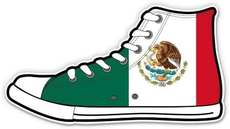 Мексиканска патика за знаме - 3 Винил налепница - За телефон за шише со вода за лаптоп за автомобили - водоотпорна декларација