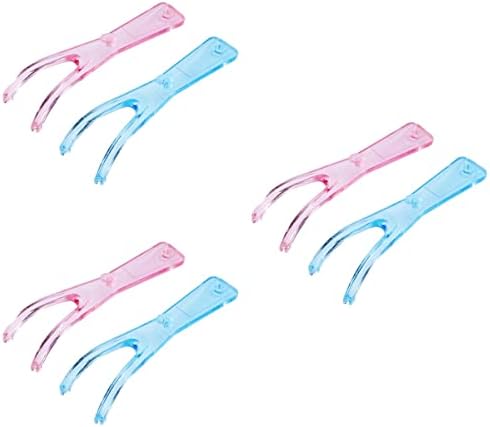 Хемотон 6 парчиња држач за заби на држач за стоматолошки конец за еднократно замена на рачката на конецот Постигнете ја главите за полнење