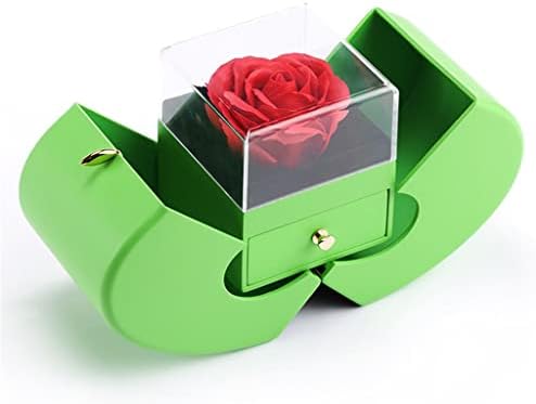 Адхф Кутија Накит Роза Цвет Кутија Девојка Роденден Накит Кутија (Боја: Б, Големина