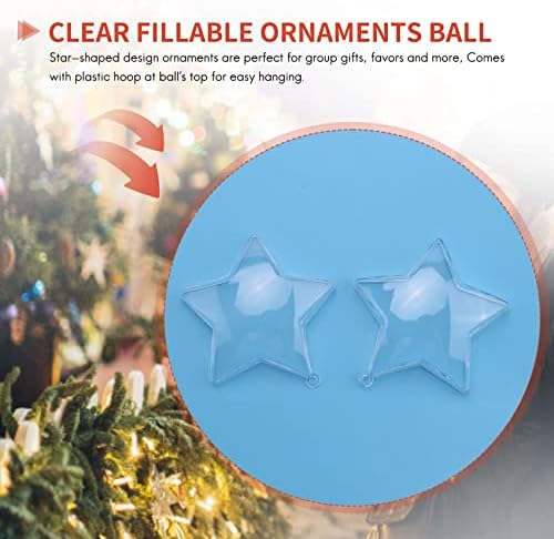 Geuxe 10 сетови 80мм DIY топки за пополнување чисти пластични украси топки украси за партии на баули