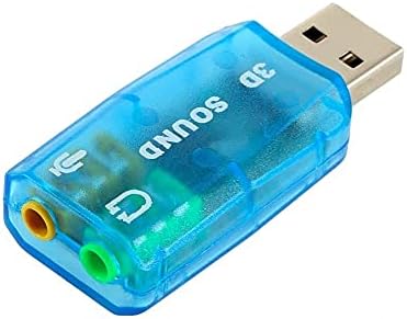 UXZDX 1 парчиња 3D АУДИО Картичка USB 1.1 ЗА Mic/Звучник Адаптер Опкружувачки Звук 7.1 CH за Лаптоп Лаптоп