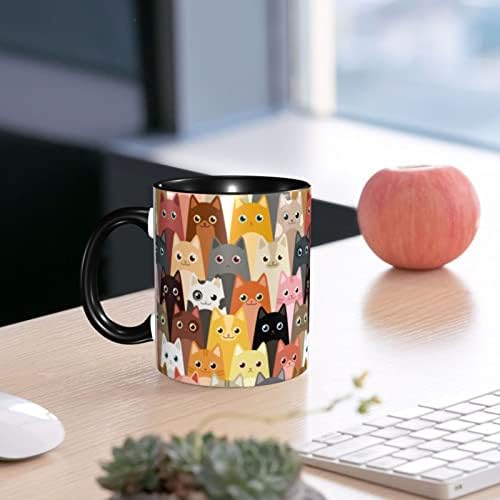 Јамгун мачки Смешно кафе кригла 11oz - керамички новини чаши чаши подароци за канцеларија и домашна микробранова кујна безбедна