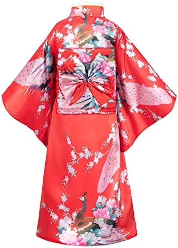 Елибел Јапонски традиционален фустан кимоно облека за деца девојки костим