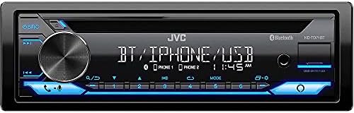 JVC KD-TD71BT Bluetooth Автомобил Стерео Приемник СО USB Порта-AM/FM Радио, ЦД И Mp3 Плеер, Alexa Овозможено - 13-Цифрен LCD Дисплеј Со Двојна Линија-Единечен DIN-13-Band EQ