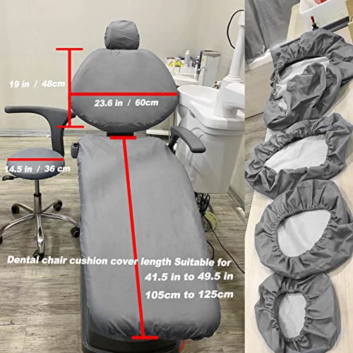 Сива Стоматолошки Стол Опфаќа Заштитни Целосна Стоматолошки Стол Покритие Стп Кожа Сива Стоматолошки Стол Капакот На Седиштето, 1 сет на 4 парчиња, Заштитни Целосн?