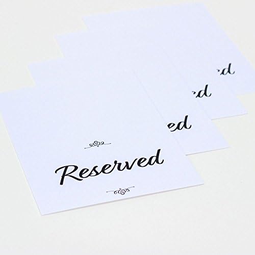 Среќа и среќа резервирани свадбени картички сет од 4 резервирани знаци бело и црно традиционално