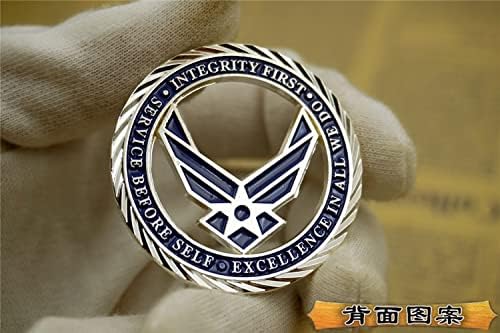 Американската Армија Фан Значка Серија Логото На Американските Воздухопловни Сили Комеморативна Монета УСАФ Боја Емајл Монета Шупливи Комеморативен