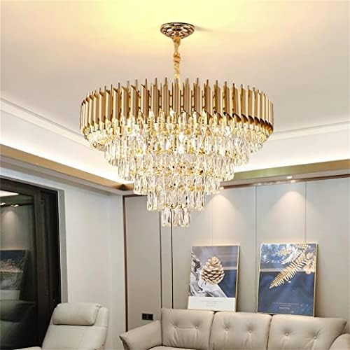 Дневна соба Длоет Златна лустер E14 Сјајно кристал LED тавански лустер куќа декорација