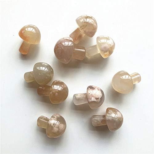 Qiaononai ZD1226 1PC Природна кристална печурка агат камен кристал полиран медитација на печурки Реики заздравување на природни камења и минерали испреплетени камења