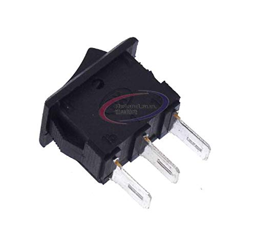 5pcs AC 6A/250V 10A/125V 3 пински терминал Snap-in-Off Black Boat Switch Rocker