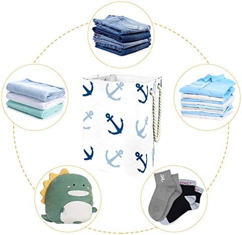 Unicey симпатична сидро водоотпорна виткање на алишта за преклопување корпа за детска соба спална соба бебе расадник