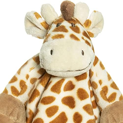 Тедикомпанит Диинглисар Прекрасна жирафа Унисекс плишано руно бебе ќебе со жирафа удобност мека играчка за спиење на кадифен за спиење | Роденденски подарок за де?