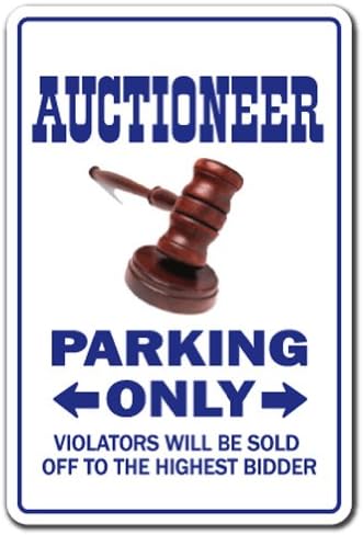 Аукционер Алуминиум Знак Паркинг Алуминиум Знаци Гавел Аукција Антички Накит | Внатрешен/Надворешен | 24 Висок