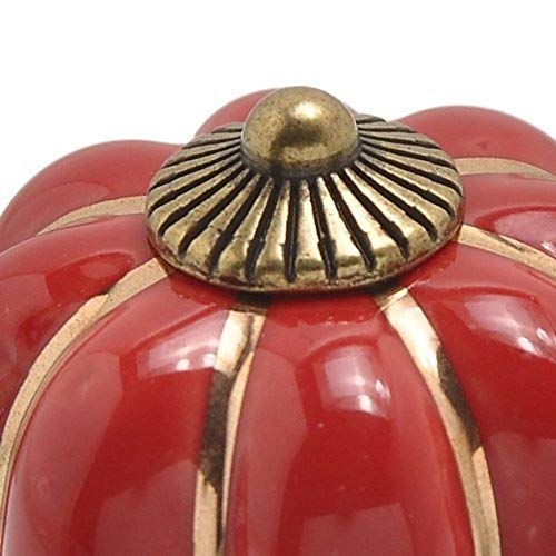 Ongонгџијуан 5-парчиња црвен гроздобер мебел рачка тиква керамичка врата копчиња Кабинет рачки за мебел фиока шкаф кујна за влечење