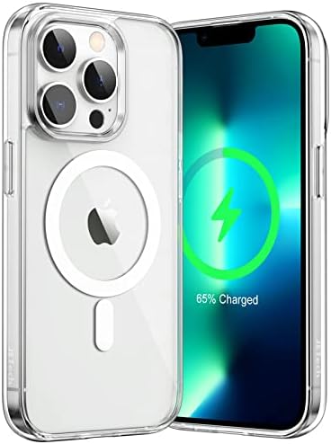 Џетех Магнетно Куќиште за iPhone 13 Pro 6.1-Инчен Компатибилен Со Безжично Полнење MagSafe, Капак На Браникот На Телефонот Отпорен На Удари, Чист