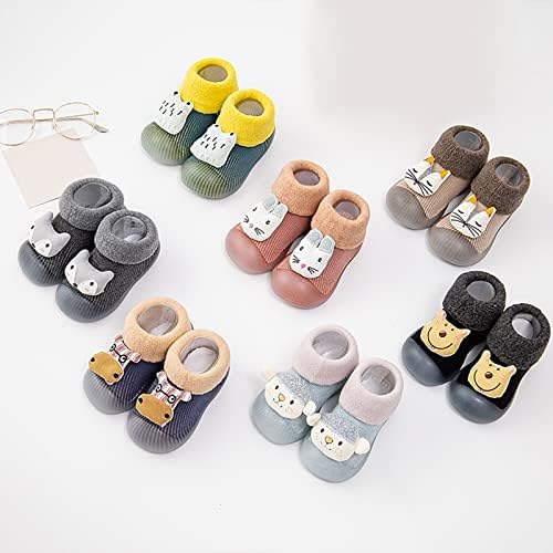 Обувки За Новороденчиња Зимски Чевли За Мали Деца Меки Долни Затворени Нелизгачки Топли Подни Цртани Чорапи Од Животни Девојки