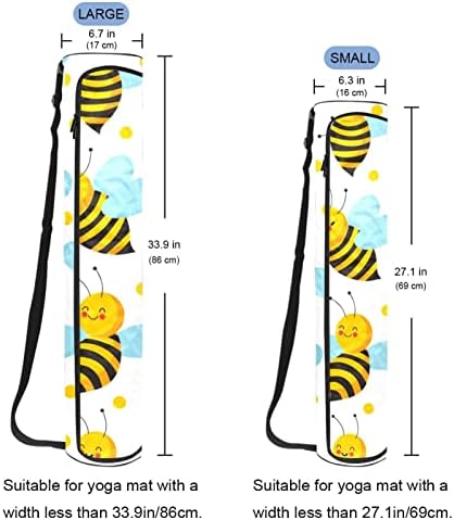 Среќна Торба За Носач за Јога За Пчели Со Ремен За Рамо Торба За Јога Торба За Теретана Торба За Плажа