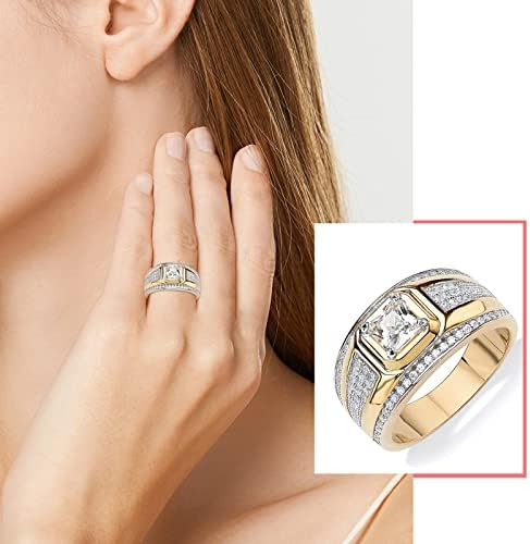 2023 Нов капка вода во форма на целосен дијамантски lубовник прстен моден шуплив прстен женски палецот прстени