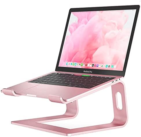 Амоти лаптоп биро штанд, ергономски алуминиумски лаптопи лифт за биро, држач за тетратки, кој е компатибилен со MacBook Pro/Air HP Lenovo Samsung