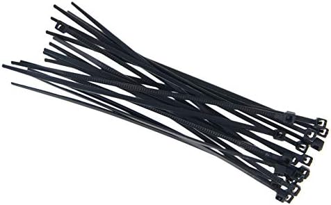 Fielect 30pcs кабелски поштенски врски 4 инчи пластичен кабел вратоврска најлонски кабелски врски со само-заклучување црна