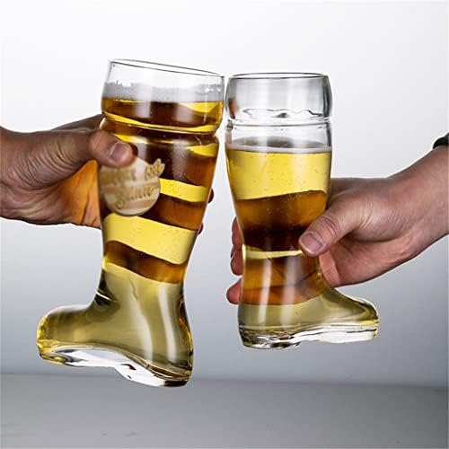 EODNSOFN 6 чаши чизми со голем капацитет пиво чаши стаклени чизми за пиво супер капацитет сето тоа-може-пиете пиво пиво чаши