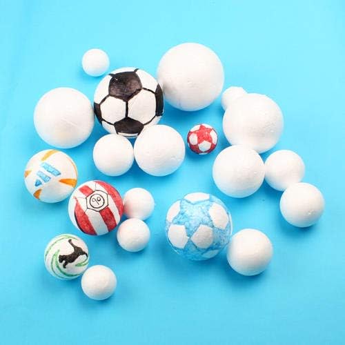 Crafare 2 инчи 56 парчиња бела пена топки полистирен за занаетчиски материјали и празнични училишни проекти