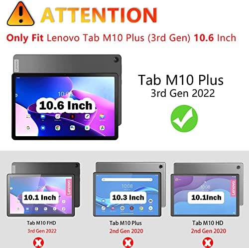 Gsfy Случај За Lenovo Tab M10 Плус 10,6 инчи 3 Gen 2022, Pu Кожа Фолио Паметен Капак Со Автоматско Спиење Wake Cand Паричник Случај За Lenovo Tab