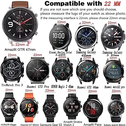 Нејенс 22мм паметни ленти за часовници за Samsung Galaxy Watch 3/45mm/46mm/Gear S3 Frontier Silicone нараквица