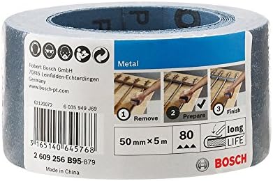 Bosch 2609256B95 ролна за пескарење со рака за метал-50мм x 5m-рен 80