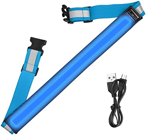 EsonStyle LED рефлексивен појас USB опрема што може да се полни, со голема видливост, осветли појас