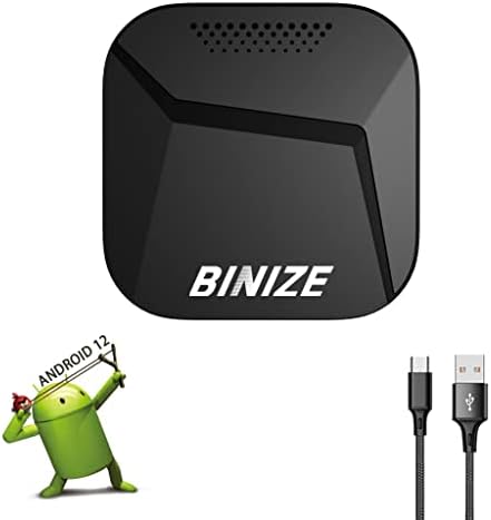 Binize 2023 Android 12 CarPlay AI Box со Netflix/YouTube, 8 GB+128 GB, Magic Wireless CarPlay Android Auto Box, 8 Core/4G мрежа/5G WiFi/BT