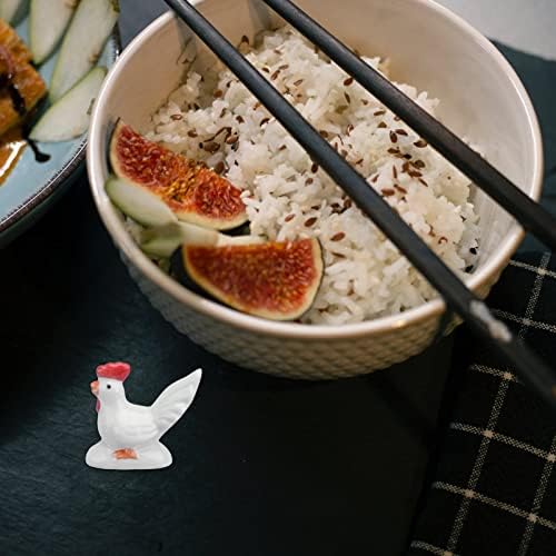 Абоофан јапонски декор трпезарија декор 1 сет држач за одмор на јадење, поставен јапонски стил петел во форма на јадење, керамички