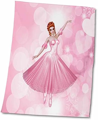 3drose розова балерина со срце во облик на срце за девојчиња - крпи
